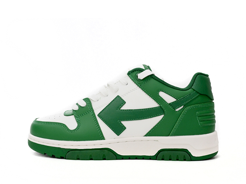 Replica OFF-WHITE Out Of Office OOO Low Tops "White Green"