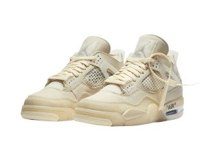 Replica Off-White x Wmns Air Jordan 4 Retro SP Sail