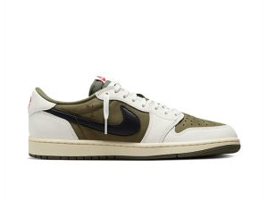 Travis Scott x Air Jordan 1 Low "Medium Olive" Reps