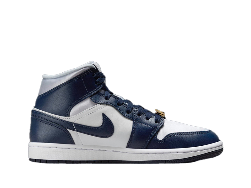 Replica Air Jordan 1 Mid "Football Grey Midnight Navy"