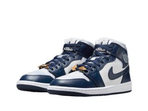 Replica Air Jordan 1 Mid "Football Grey Midnight Navy"